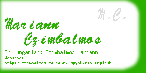 mariann czimbalmos business card